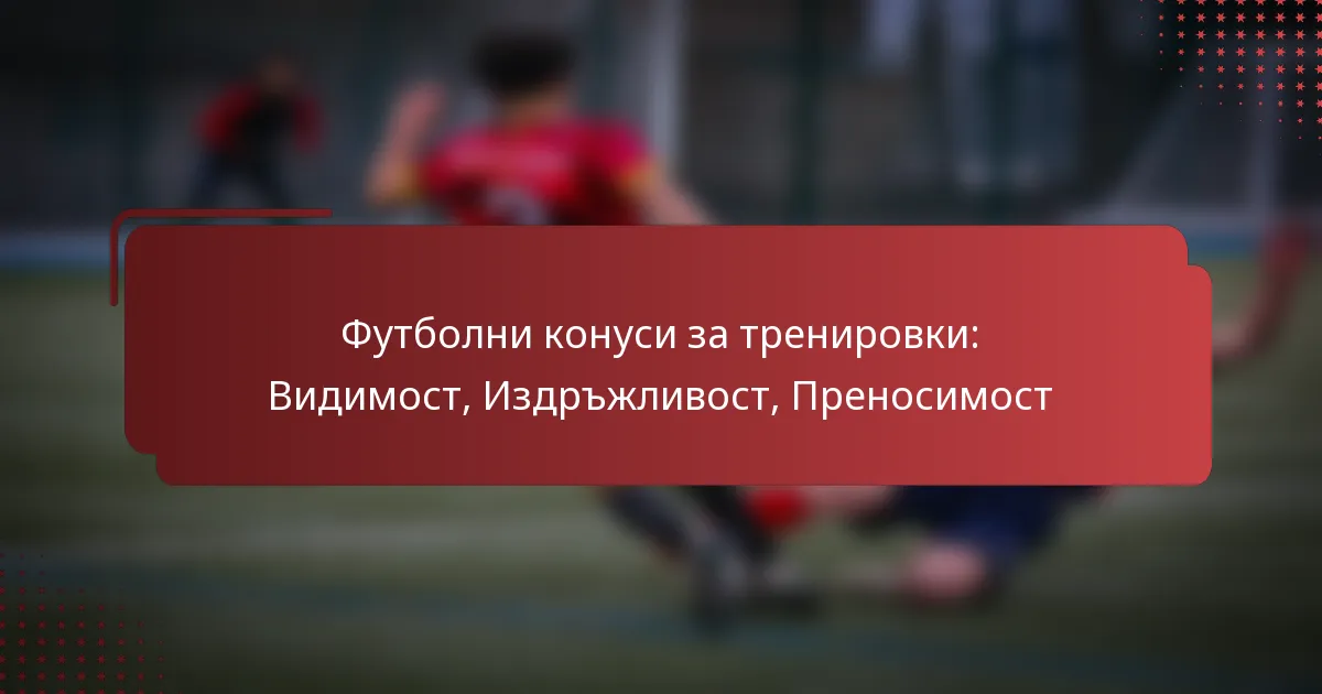 Футболни конуси за тренировки: Видимост, Издръжливост, Преносимост